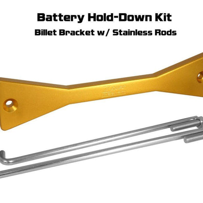 ZSPEC Battery Hold Down/Bracket, Billet Bracket w/ Stainless Hardware - Howling Moto