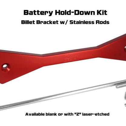 ZSPEC Battery Hold Down/Bracket for '09-20 Nissan 370z Z34, Billet w/ Stainless Hardware - Howling Moto