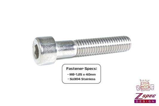 ZSPEC M8-1.25x40mm Socket-Head Socket Cap SHSC Fasteners, SUS304 Stainless, 10-Pack - Howling Moto