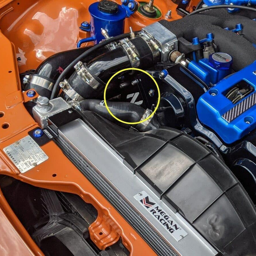 ZSPEC Orange-Gold PTU Holes Cover Plate for Z32 300zx, Billet, w/ Hardware - Howling Moto