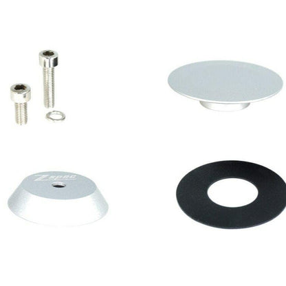 ZSPEC 44mm Rear Wiper Hole-Cover/Cap/Plug, Weatherproof, Billet, Silver Finish - Howling Moto