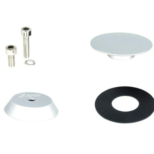 ZSPEC 44mm Rear Wiper Hole-Cover/Cap/Plug, Weatherproof, Billet, Silver Finish - Howling Moto