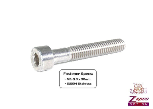 ZSPEC M5-0.8x30mm Fasteners, Socket-Cap SHSC,  SUS304 Stainless, 10-Pack - Howling Moto