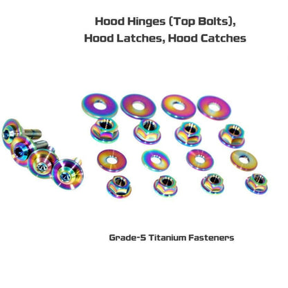 ZSPEC Hood Hinges/Latches/Catches Fasteners for '20+ Toyota Supra MKV GR A90, Titanium - Howling Moto