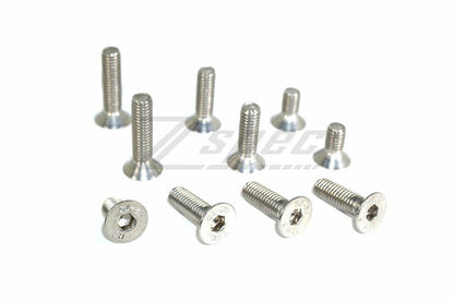 ZSPEC M6-1.0x30mm Flat-Head FHSC Fasteners, Stainless, 10-Pack - Howling Moto