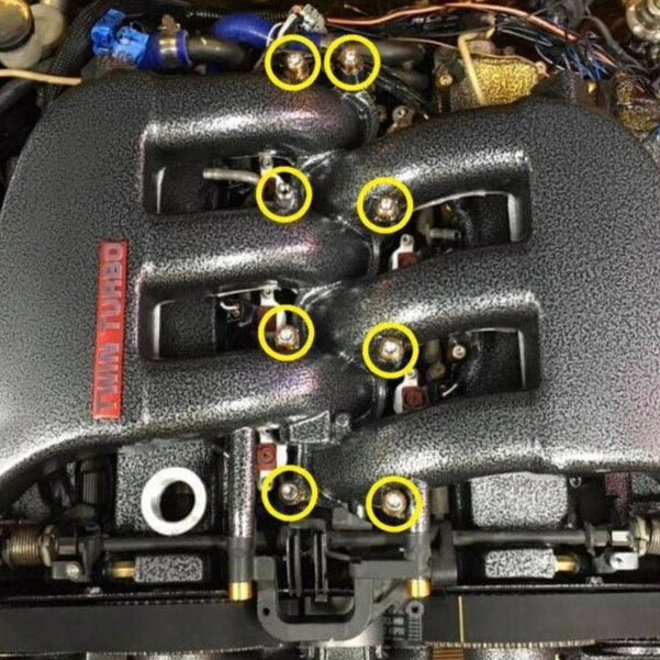ZSPEC Upper-to-Lower Plenum Fasteners for 90-96 Nissan 300zx Z32 w/o Throttle Cover Bolt - Howling Moto