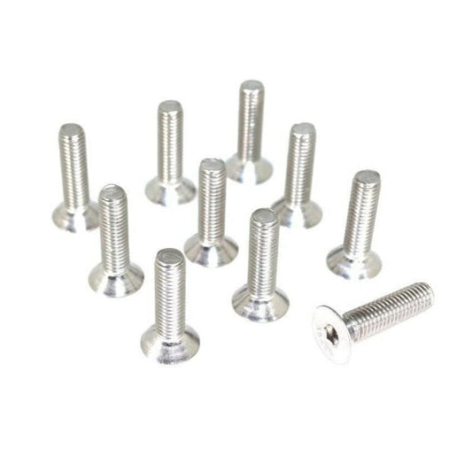 ZSPEC M5-0.8x25mm Fasteners, Flat-Head FHSC, SUS304 Stainless, 10-Pack - Howling Moto
