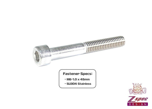 ZSPEC M6-1.0x45mm Socket-Cap SHSC Fasteners, SUS304 Stainless, 10-Pack - Howling Moto