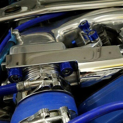 ZSPEC Polished w/Z Throttle Spring Covers for 90-93 Nissan Z32 300zx Early Plenum, Stainless - Howling Moto