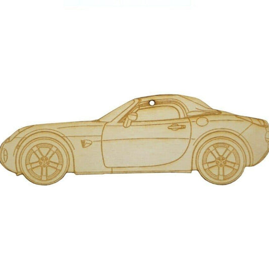 ZSPEC Laser-Engraved Birch Ornament, Style: Pontiac Solstice/Saturn Sky ~5-inch Wide - Howling Moto