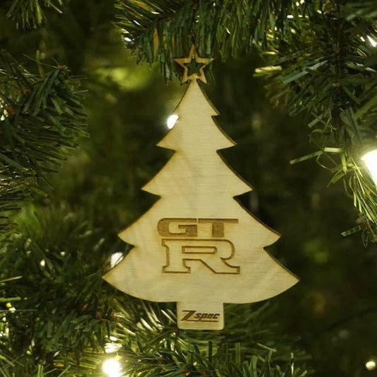 ZSPEC Laser-Engraved Birch Ornament, Style: Nissan GTR, ~5-inch Wide - Howling Moto