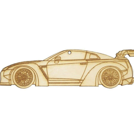 ZSPEC Laser-Engraved Wood Ornament, Style: Nissan R35 GTR Lib. Walk, Birch - Howling Moto