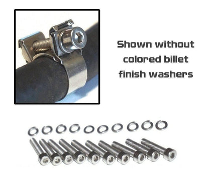 ZSPEC Fuel Clamp Dress Up Bolts® Fastener Kit for Mid-90's Nissan clamps, Stainless & Billet - Howling Moto