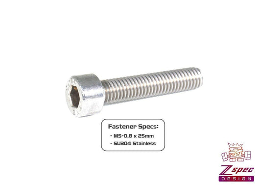 ZSPEC M5-0.8x25mm Fasteners, Socket-Cap SHSC, Stainless, 10-Pack - Howling Moto