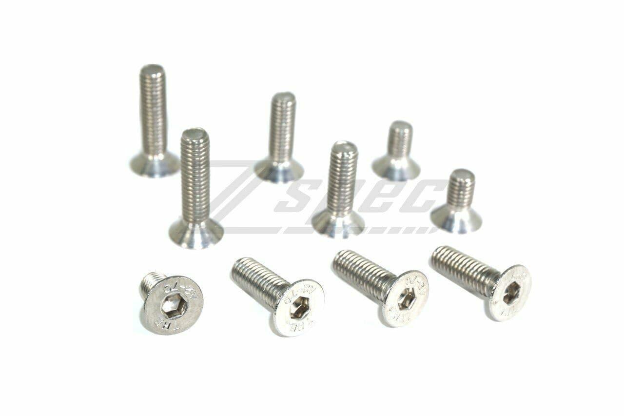 ZSPEC M6-1.0x20mm Flat-Head Socket-Cap (FHSC), SUS304 Stainless Fasteners, 10-Pack - Howling Moto