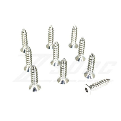 ZSPEC M5x20mm Coarse Flat-Head FHSC Fasteners, Stainless, 10-Pack - Howling Moto