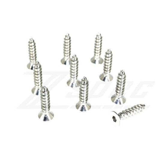 ZSPEC M5x20mm Coarse Flat-Head FHSC Fasteners, Stainless, 10-Pack - Howling Moto