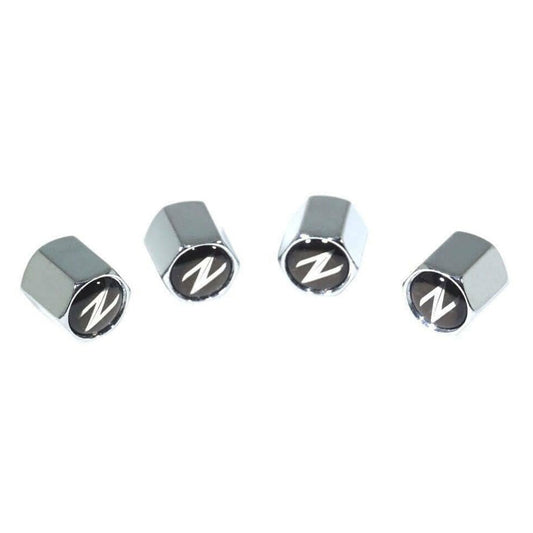 Chrome Valve Stem Tire Caps, Style: Nissan 370z Z34 - Howling Moto