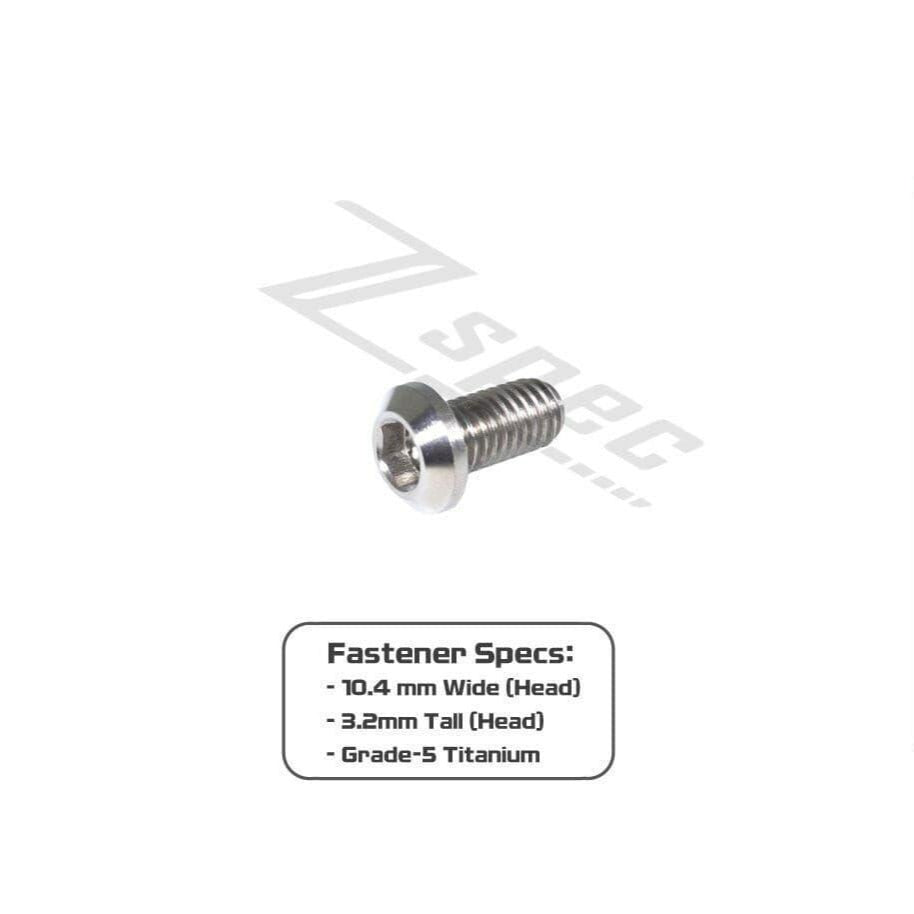 ZSPEC M6-1.0x12mm Dress Up Bolt® Fastener, Angled Head, Titanium Grade-5, Per Each - Howling Moto