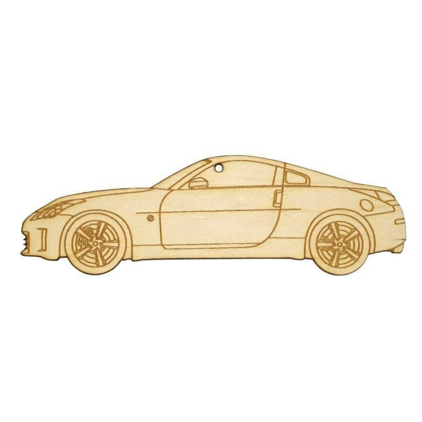 ZSPEC Laser-Engraved Wood Ornament, Style: Nissan 350z Z33, Birch - Howling Moto