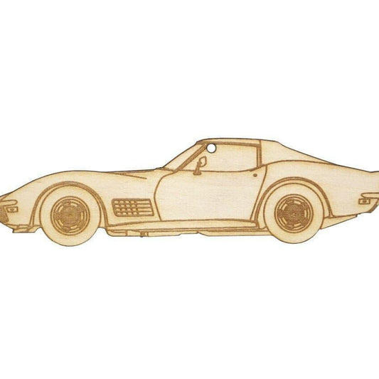 ZSPEC Laser-Engraved Wood Ornament, Style: Corvette C3, Birch - Howling Moto