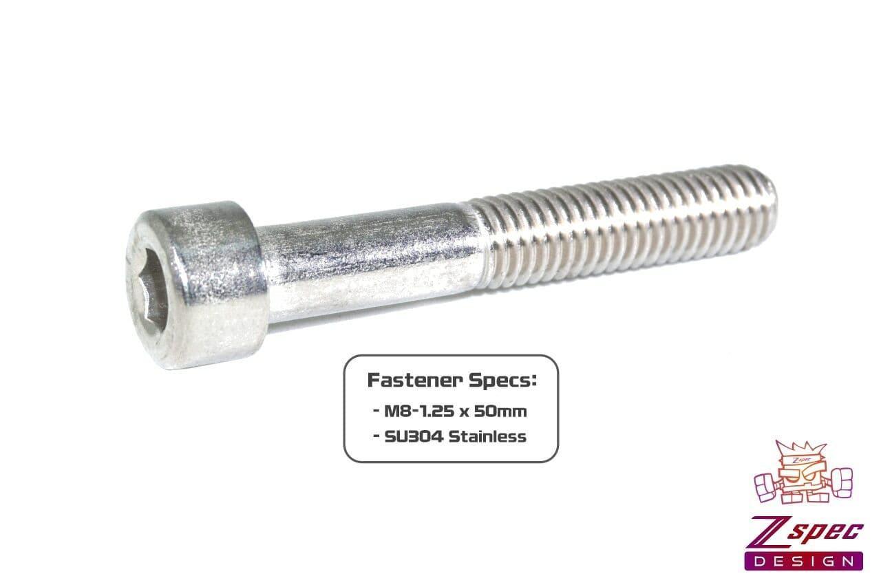 ZSPEC M8-1.25x50mm Socket-Cap SHSC Fasteners, Stainless, 10-Pack - Howling Moto