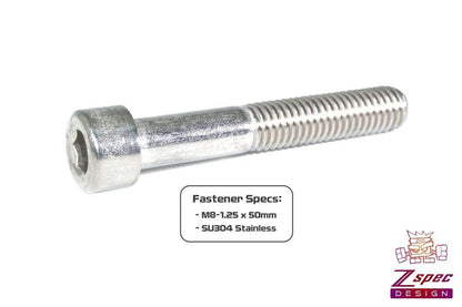 ZSPEC M8-1.25x50mm Socket-Cap SHSC Fasteners, Stainless, 10-Pack - Howling Moto