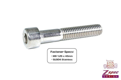 ZSPEC M8-1.25x45mm Socket-Cap SHSC Fasteners, Stainless, 10-Pack - Howling Moto