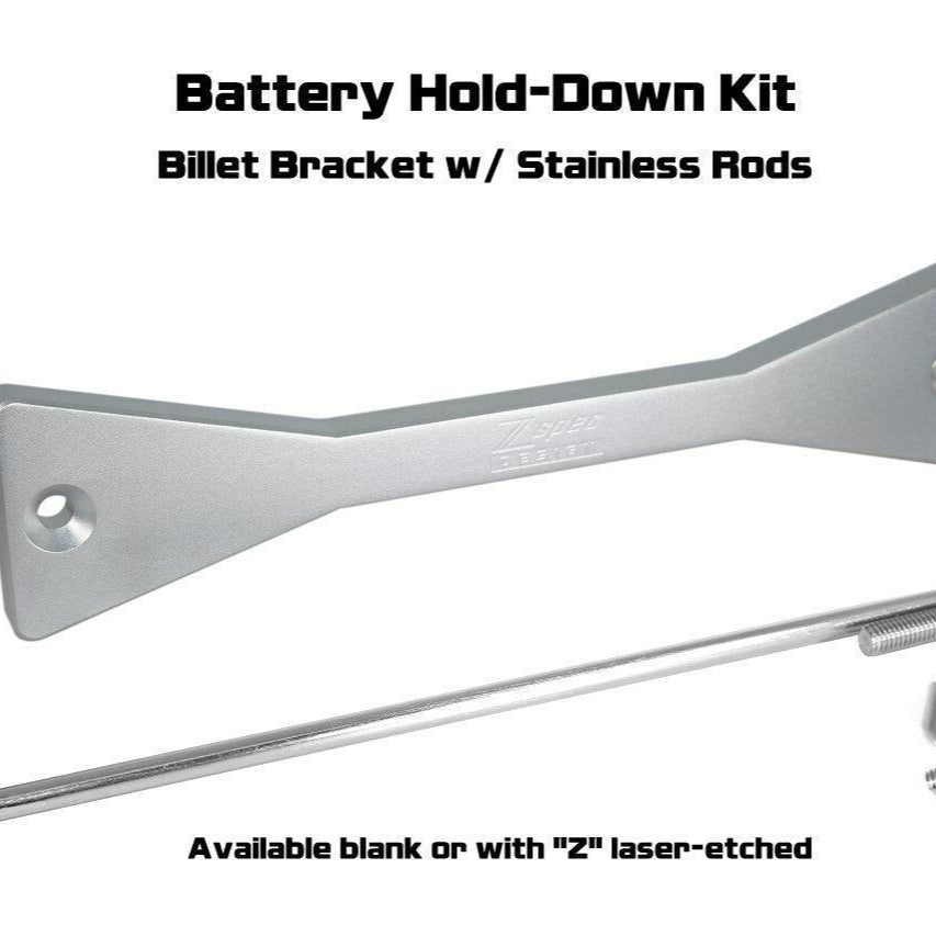 ZSPEC Battery Hold Down/Bracket for '09-20 Nissan 370z Z34, Billet w/ Stainless Hardware - Howling Moto