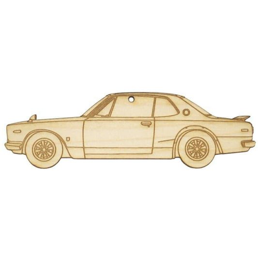 ZSPEC Laser-Engraved Wood Ornament, Style: Nissan KPGC10 GTR Hakosuka, Birch - Howling Moto