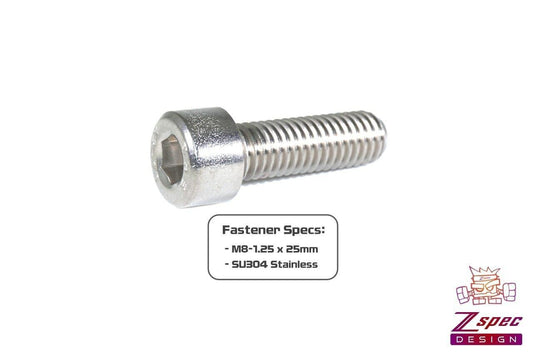 ZSPEC M8-1.25x25mm Socket-Cap SHSC Fasteners, SUS304 Stainless, 10-Pack - Howling Moto