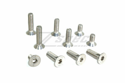 ZSPEC M6-1.0x25mm Flat-Head FHSC Fasteners, Stainless, 10-Pack - Howling Moto