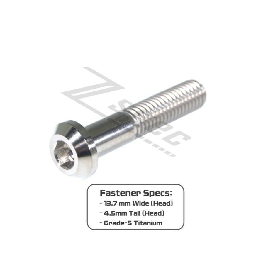 ZSPEC M8-1.25x40mm Dress Up Bolt® Fastener, Angled Head, Titanium Grade-5, Per Each - Howling Moto