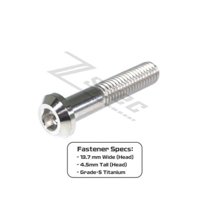 ZSPEC M8-1.25x40mm Dress Up Bolt® Fastener, Angled Head, Titanium Grade-5, Per Each - Howling Moto