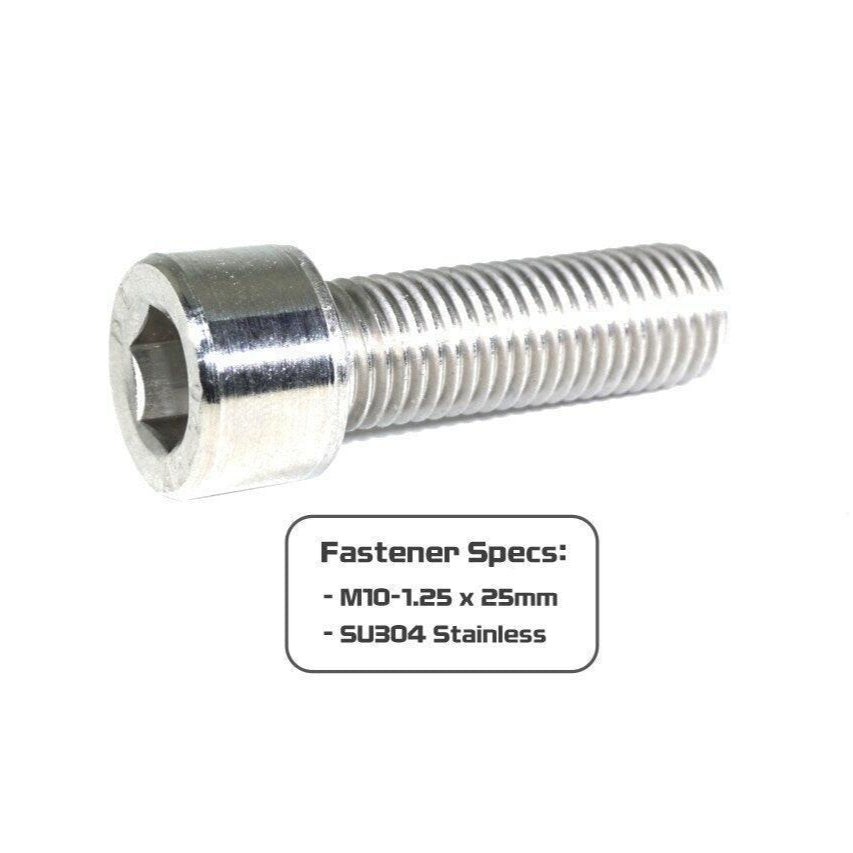 ZSPEC M10-1.25x25mm Fastener, Socket-Head SHSC Fasteners, SUS304 Stainless, Per Each - Howling Moto