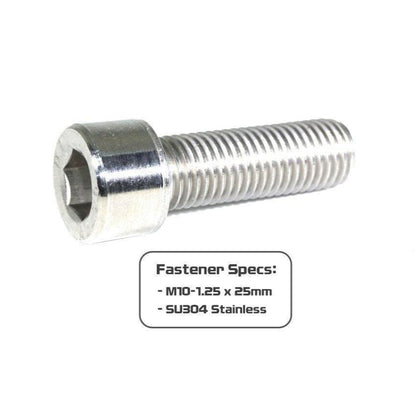 ZSPEC M10-1.25x25mm Fastener, Socket-Head SHSC Fasteners, SUS304 Stainless, Per Each - Howling Moto