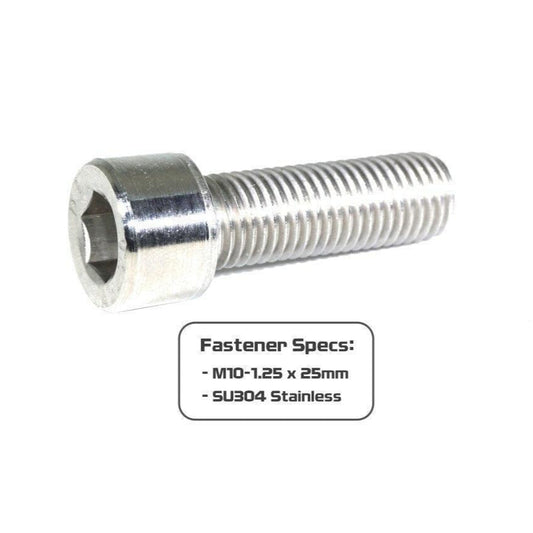 ZSPEC M10-1.25x25mm Fastener, Socket-Head SHSC Fasteners, SUS304 Stainless, Per Each - Howling Moto