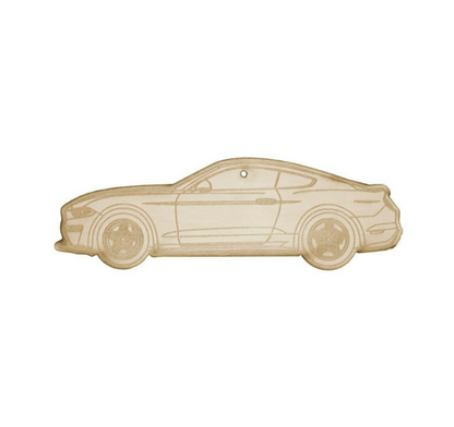 ZSPEC Laser-Engraved Wood Ornament, Style: Ford Mustang S550-Style, 5" - Howling Moto