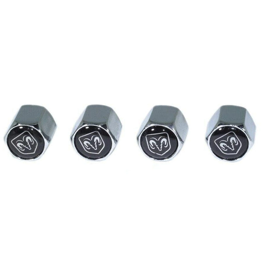 Chrome Valve Stem Tire Caps, Style: Dodge RAM - Howling Moto