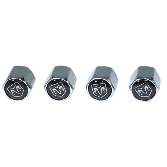 Chrome Valve Stem Tire Caps, Style: Dodge RAM - Howling Moto
