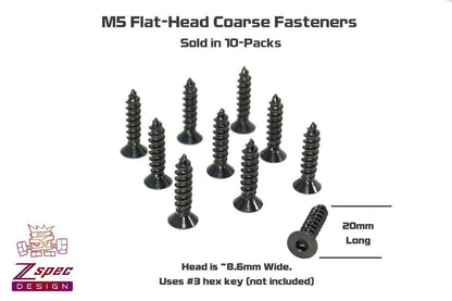 ZSPEC Sill Plate & Tonneau Cover Allen Screws for '90-99 300zx Z32, Black - Howling Moto