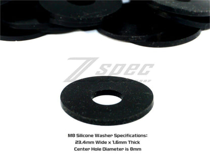 ZSPEC M8 Silicone-Rubber Fender Washers, 25-Pack - Howling Moto