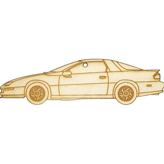 ZSPEC Laser-Engraved Wood Ornament, Style: Camaro Z28, Birch, ~5" - Howling Moto