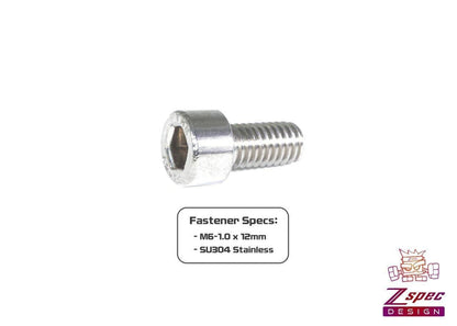 ZSPEC M6-1.0x12mm Socket-Cap SHSC Fasteners, SUS304 Stainless, 10-Pack - Howling Moto