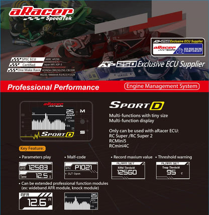 ARacer SportD Multifunction Display - Aracer ECU - Howling Moto