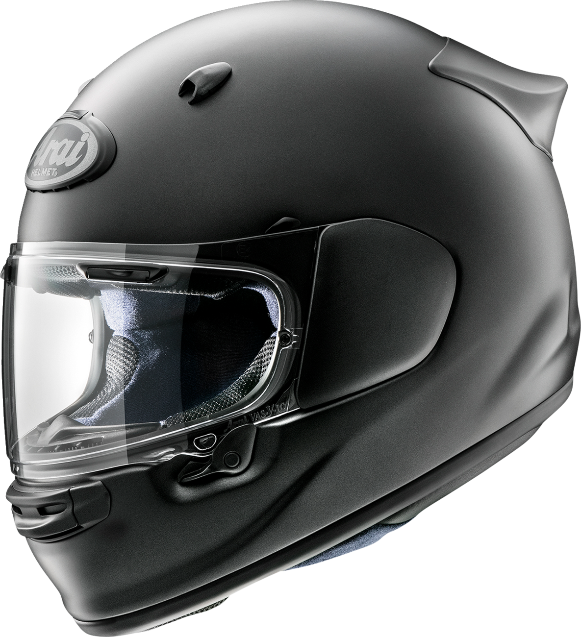 Arai Helmets Contour-X Black Frost 2XL helmet with aerodynamic design and integrated ventilation system, shown from the front.