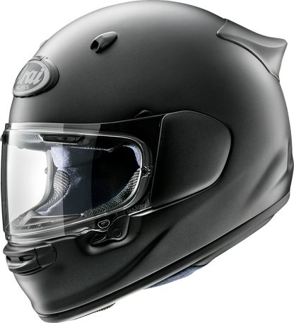 Arai Helmets Contour-X Black Frost 2XL helmet with aerodynamic design and integrated ventilation system, shown from the front.