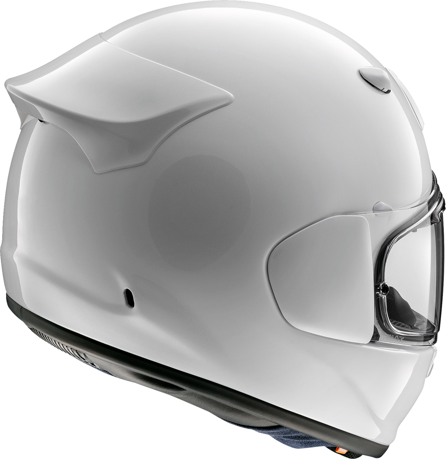 Arai Helmets Contour-X helmet in diamond white color, XS size, showcasing the sleek design and branding on the helmet surface.
