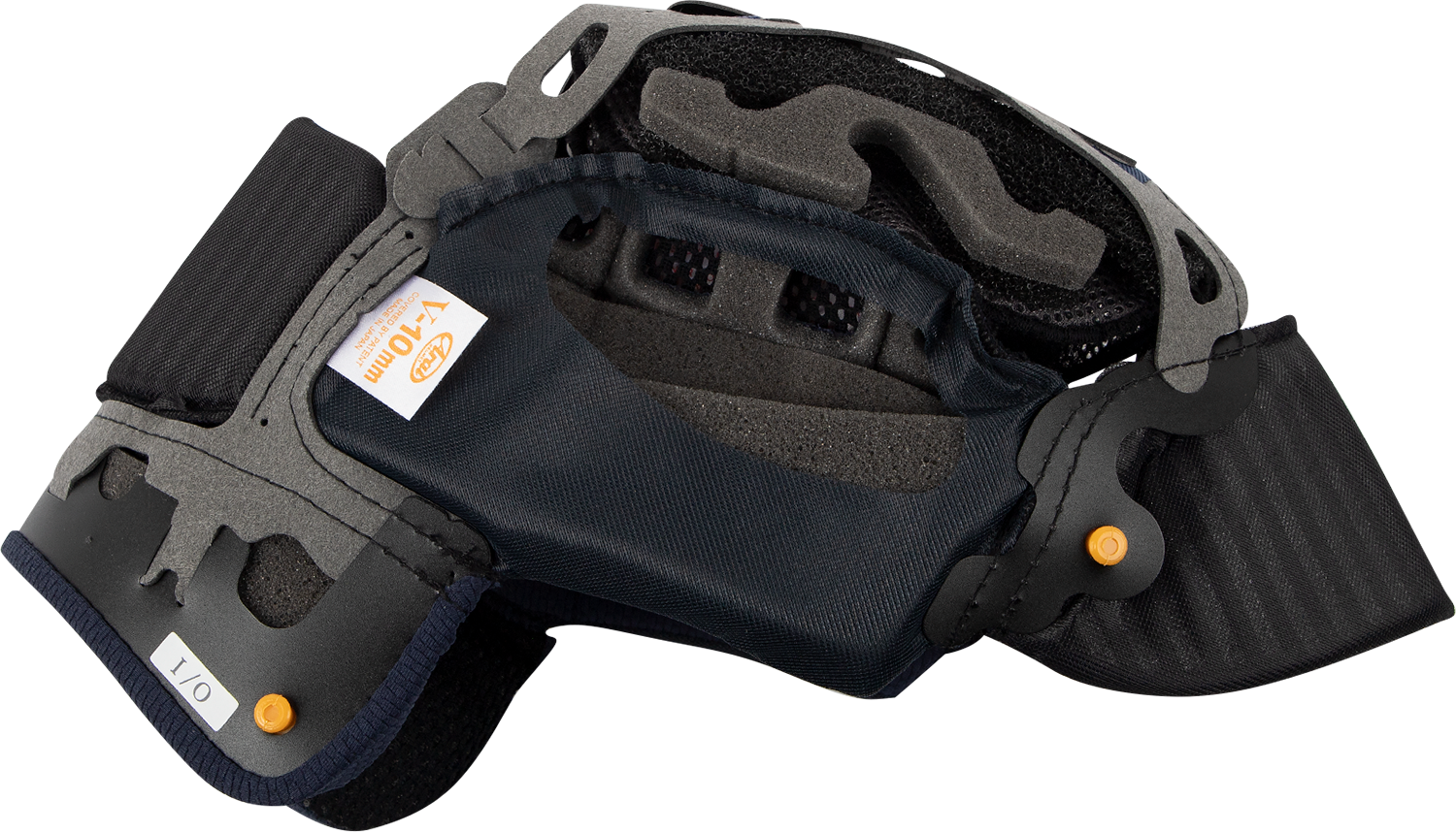 Arai Helmets Corsair-X, Defiant-X, Signet-X interior pad EP V 10 mm, black foam padding for helmet comfort and fit.
