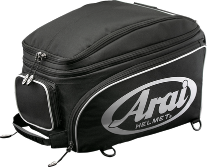 Black Arai Helmets helmet bag designed for large and adventure helmets, with a durable, protective exterior.